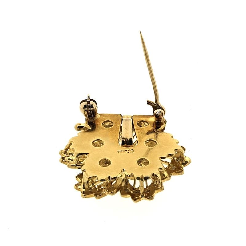 Image 5 of Gold brooch/pendant with diamond; 0.715 ct.