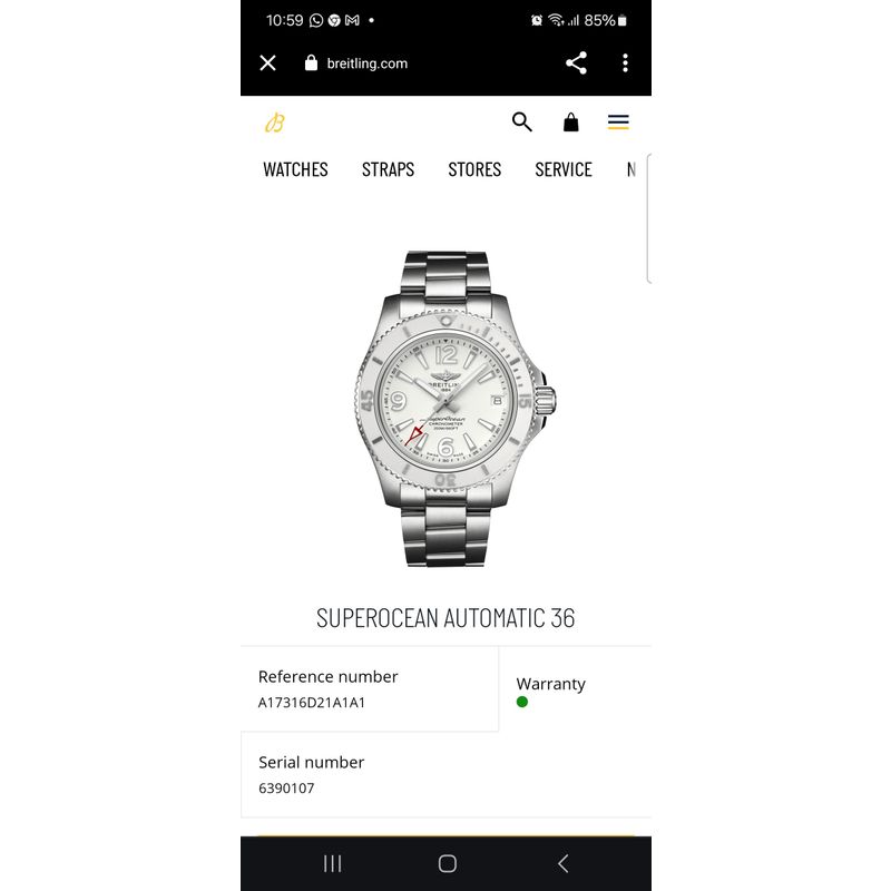 Image 20 of Breitling Superocean 36 A17316; Automatic unisex watch