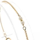 Image 3 of Golden Venetian link bracelet with pearl | 18 cm