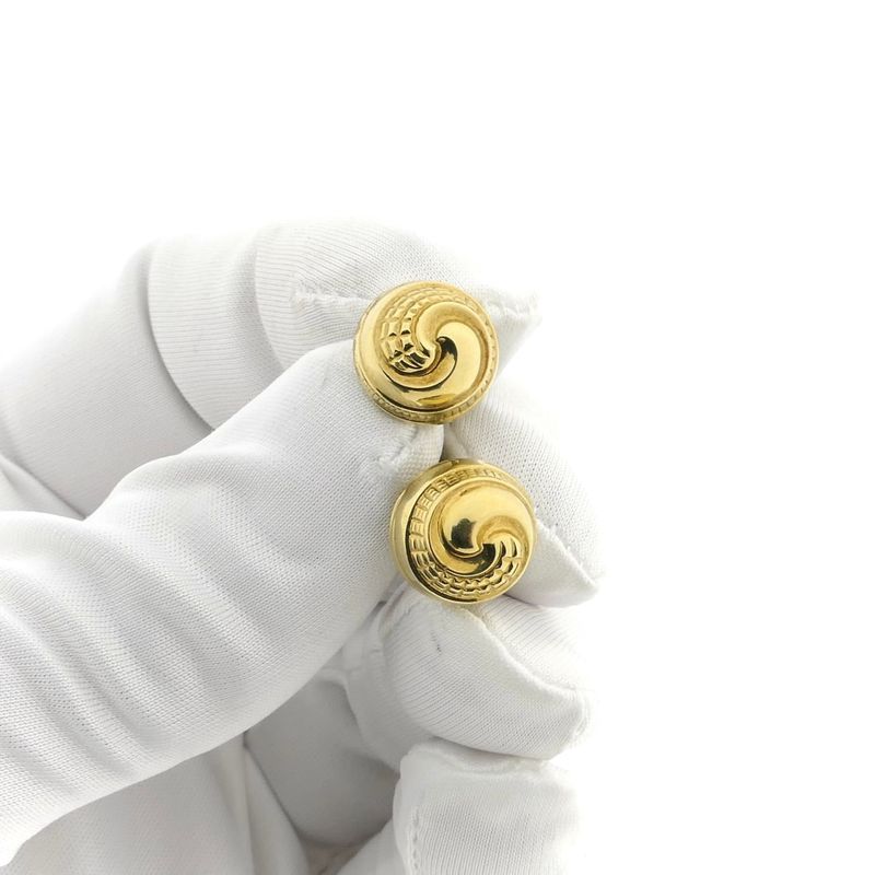 Image 9 of Vintage gold round stud earrings