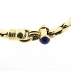 Image 4 of Vintage gold anchor link bracelet with lapis lazuli | 19.5 cm