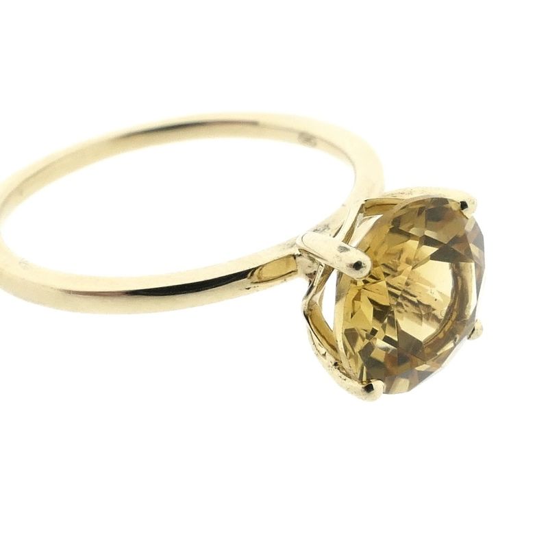 Image 6 of Gold solitaire ring with citrine