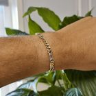 Image 11 of Two-tone gold link bracelet; Manchini