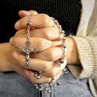 Image 2 of Silver rosary | 65 cm