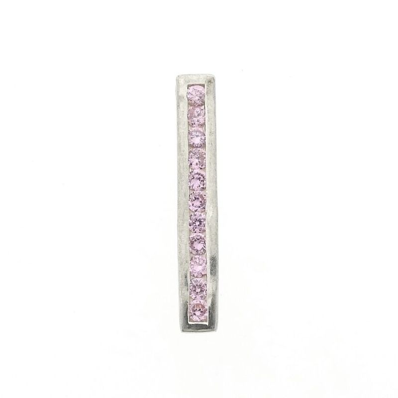Image 1 of Silver pendant with pink zirconia