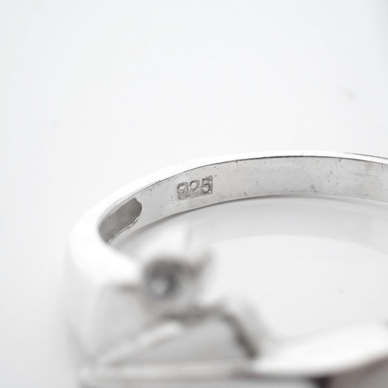 Image 7 of Silver ring with zirconia