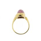 Image 4 of 18 carat gold entourage ring with pink tourmaline; Petit dor