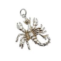 Silver pendant of a scorpion