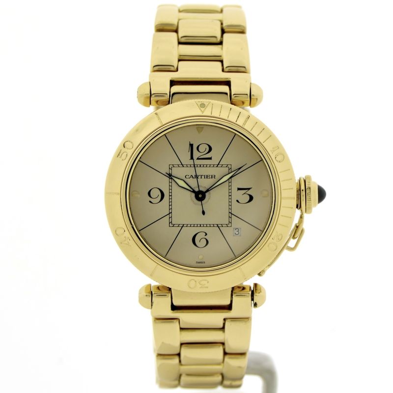 Image 1 of Cartier Pasha Automatic 1987; 18k Gold Watch
