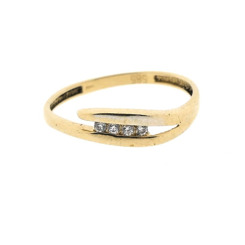 Image 5 of Gold ring with zirconia