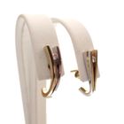 Image 2 of Bicolor gold stud earrings with diamond 0.07 ct.