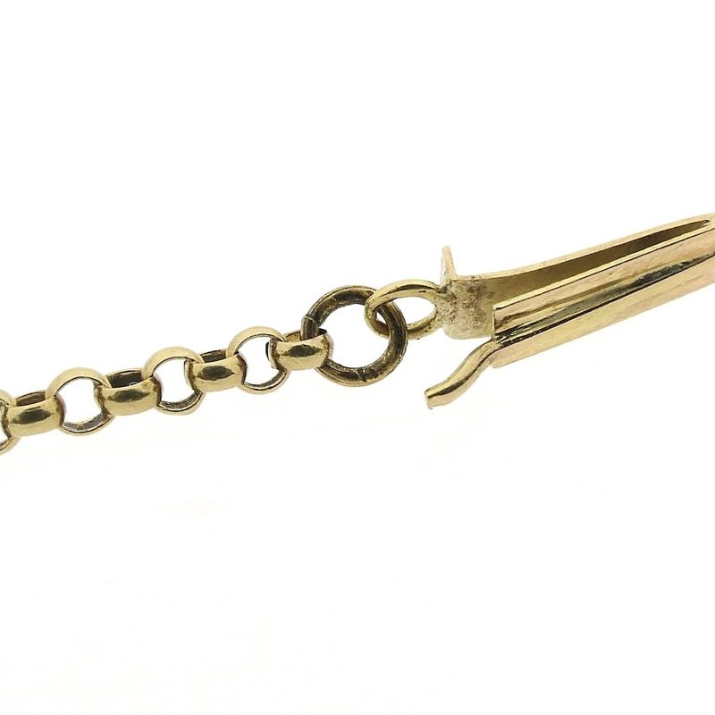 Image 3 of Gold jasseron link chain with decorative clasp | 44 cm