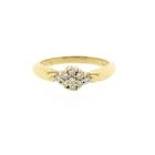 Image 2 of Gold entourage ring with diamonds; 0.18 ct.