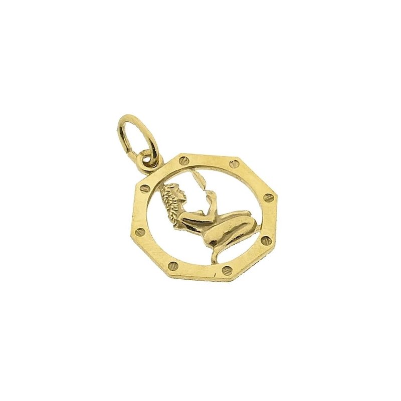 Image 9 of Gold zodiac sign pendant; Virgo