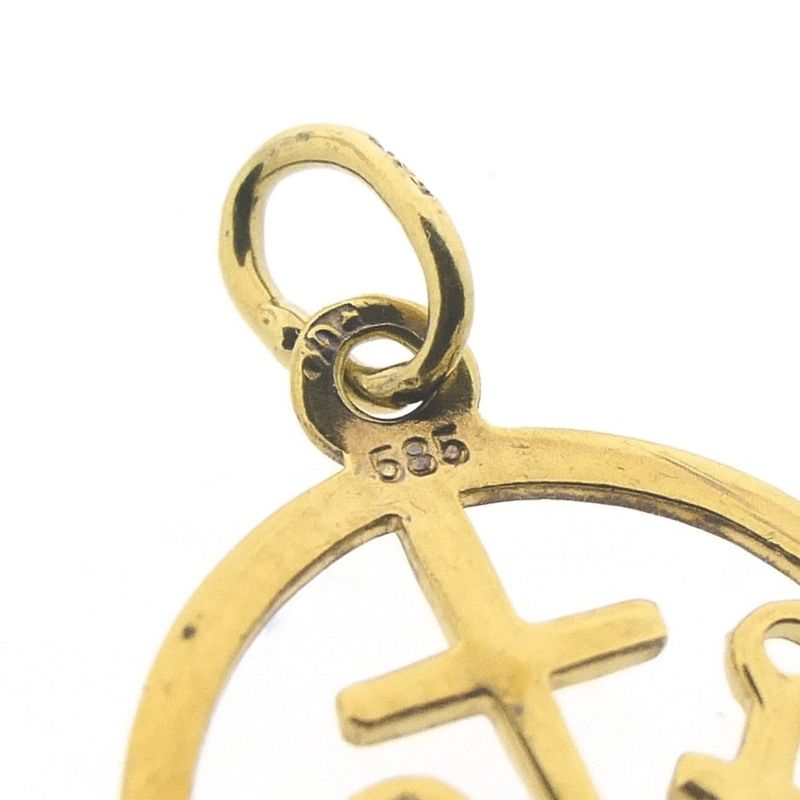 Image 7 of Gold pendant; Faith, hope, and love