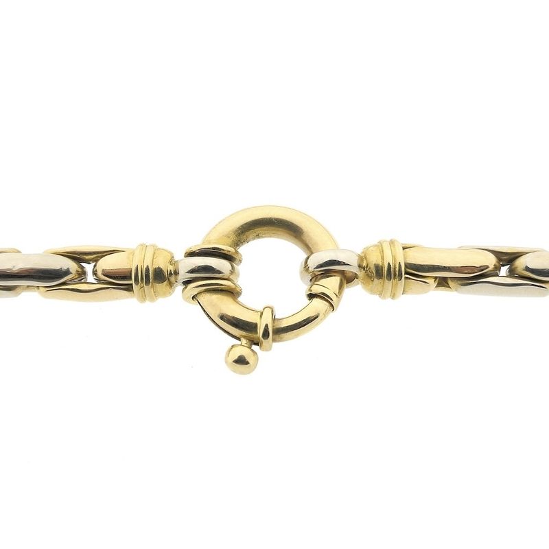 Image 4 of Two-tone gold cardan link necklace