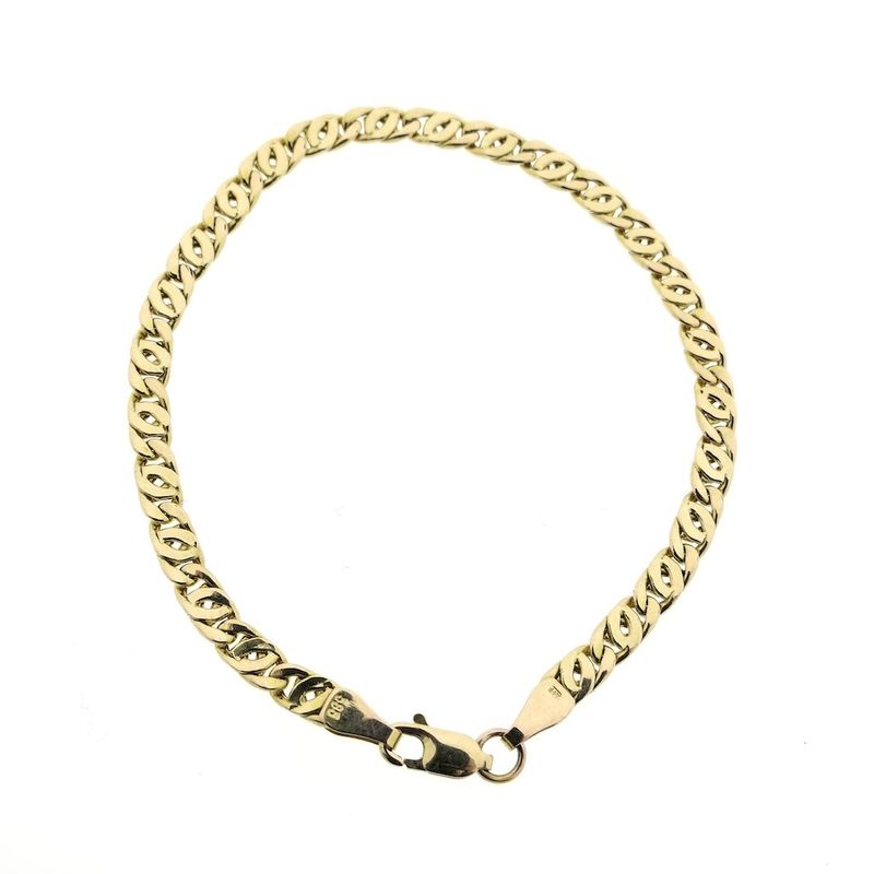 Image 3 of Gold navy link bracelet | 18 cm