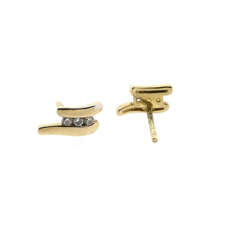 Image 9 of Earrings with Zirconia; 8 Karat