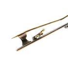 Image 8 of Antique gold and silver brooch with diamonds; approx. 0.25 ct.