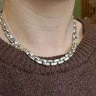 Image 9 of Solid white gold necklace.