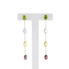 Image 1 of 18K gold stud earrings set with a mix of gemstones