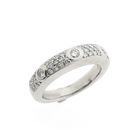 Image 1 of White gold pavé ring with diamonds