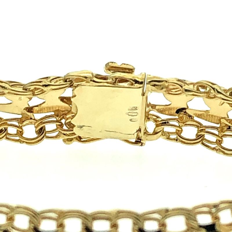Image 3 of Gold classic link bracelet | 19 cm