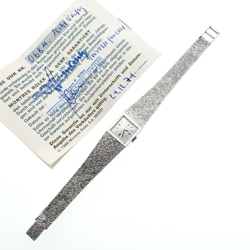 Image 9 of Rolex Precision; 18k white gold women's watch