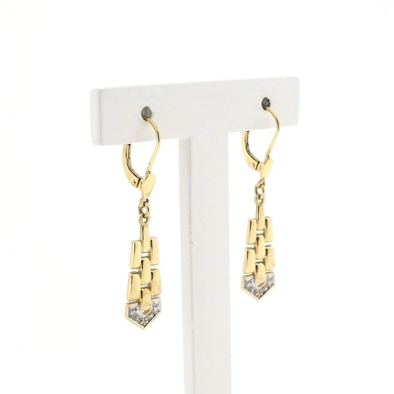 Image 2 of Two-tone gold earrings