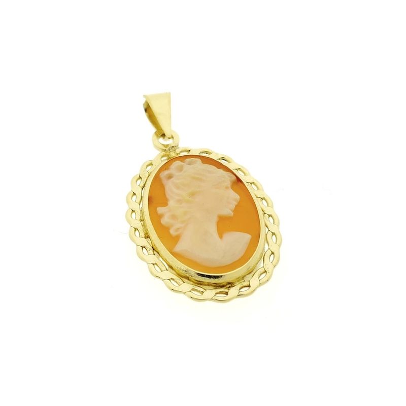 Image 2 of Gold pendant with cameo