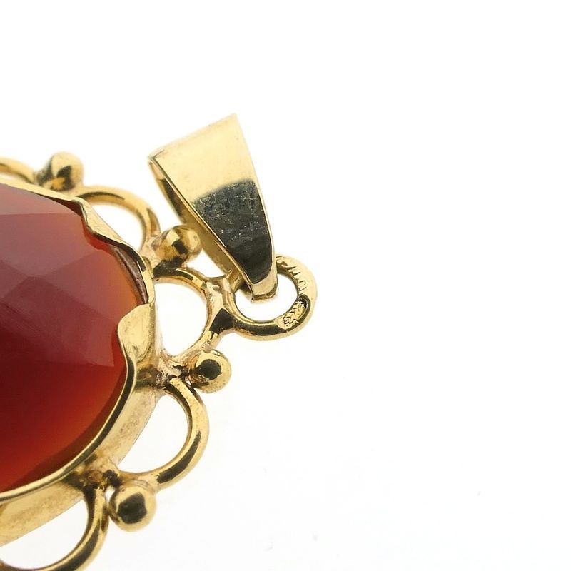 Image 7 of Gold pendant with carnelian | Vintage