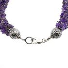 Image 5 of Amethyst bead necklace on silver
