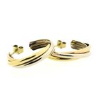 Image 4 of Tricolor gold twisted earrings