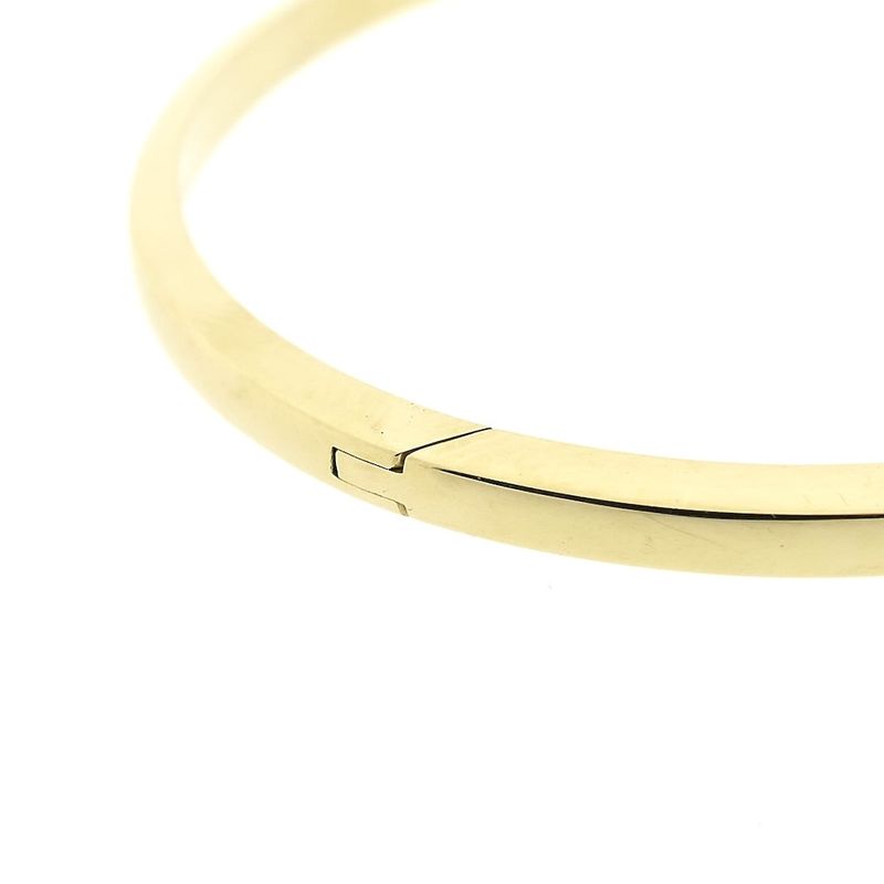 Image 4 of Gold slave bracelet with diamonds; Size M/L