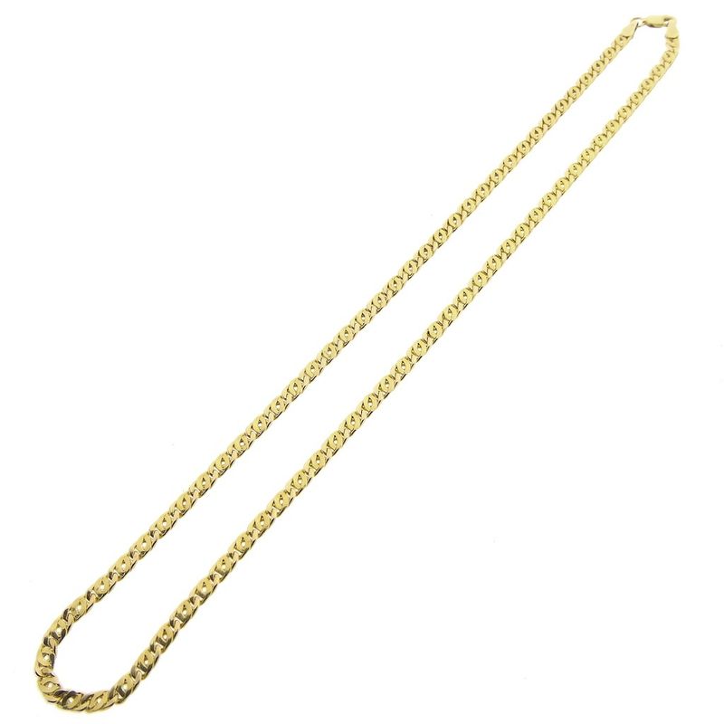 Image 8 of Gold navy gourmet link necklace | 50 cm