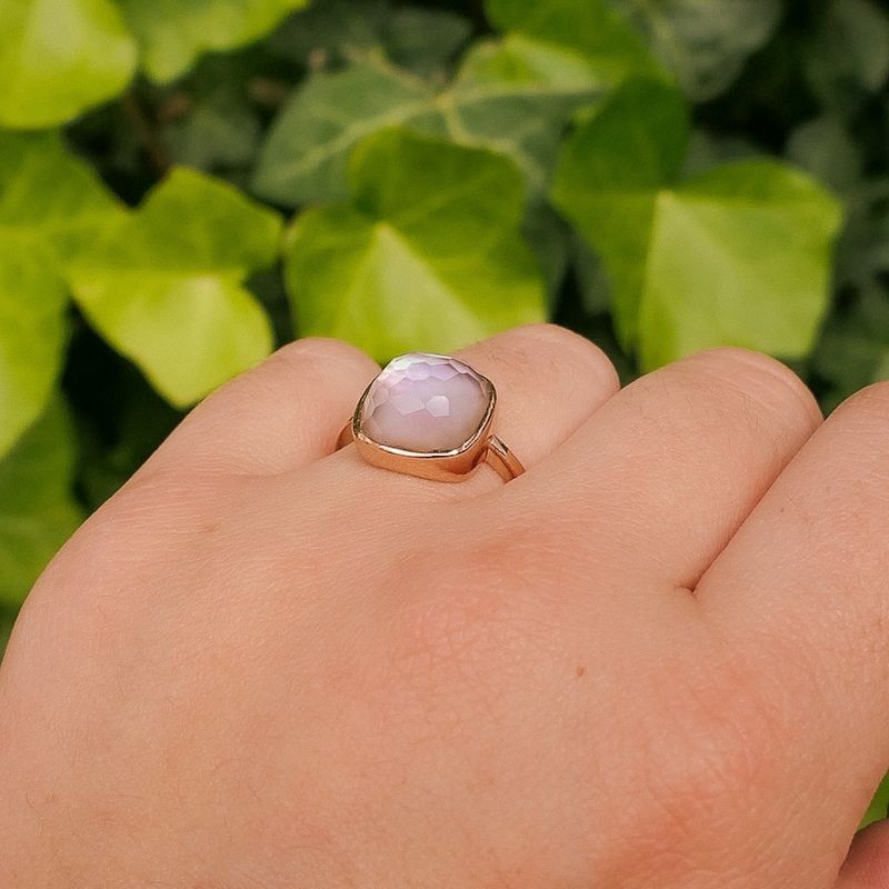Image 8 of Rose gold ring with moonstone
