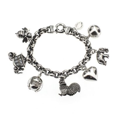 Image 1 of Silver robust charm bracelet; La Niki | 20 cm