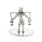 Image 5 of Antique silver statuette of a man with a yoke