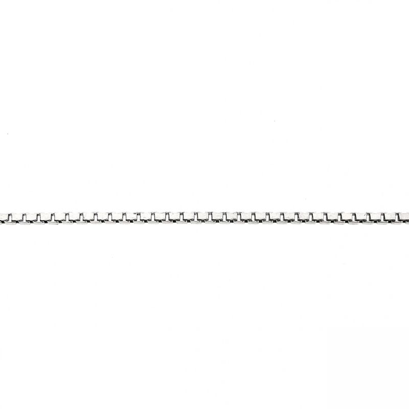 Image 3 of White gold Venetian link chain | 39.5 cm