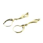 Image 8 of Gold long earrings with diamond | 0.06 ct.