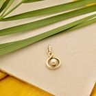 Image 2 of 8 Karat Pendant with a Pearl