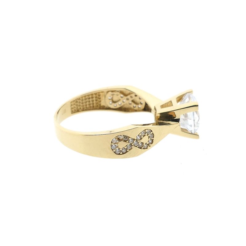 Image 5 of Gold Solitaire Ring with Zirconia