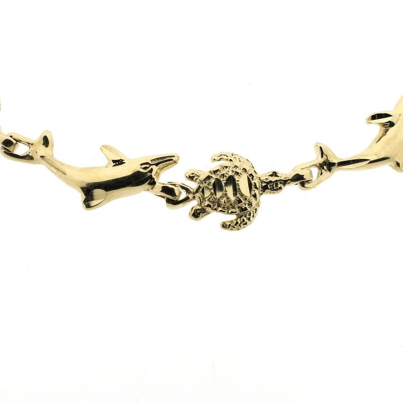 Image 9 of Gold bracelet; Ocean | 18 cm