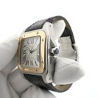 Image 15 of Cartier Santos 100 'Medium' Automatic 2878; 18k rose gold/steel watch