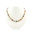 Image 1 of Gold necklace with a mix of gemstones