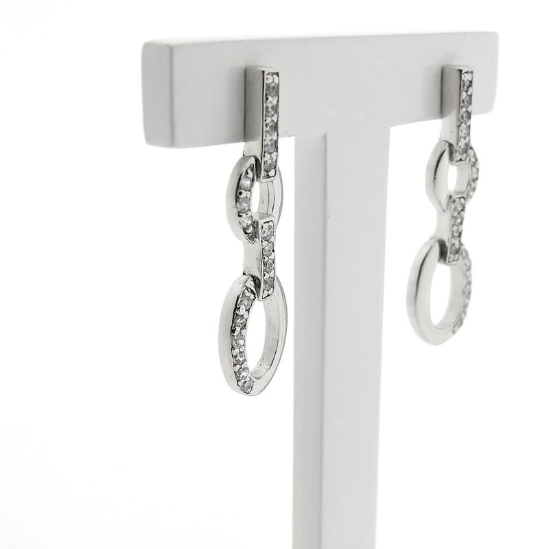 Image 2 of Silver earrings with zirconia