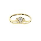 Image 2 of Bicolor gold ring with diamond; 0.005 ct.