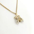 Image 5 of Two-tone gold pendant of a racing bicycle