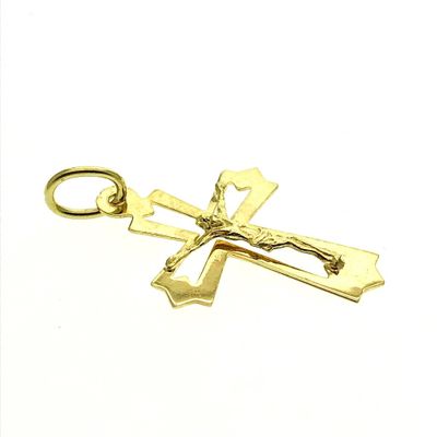 Image 2 of Gold pendant of cross with corpus