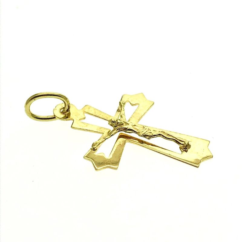 Image 2 of Gold pendant of cross with corpus